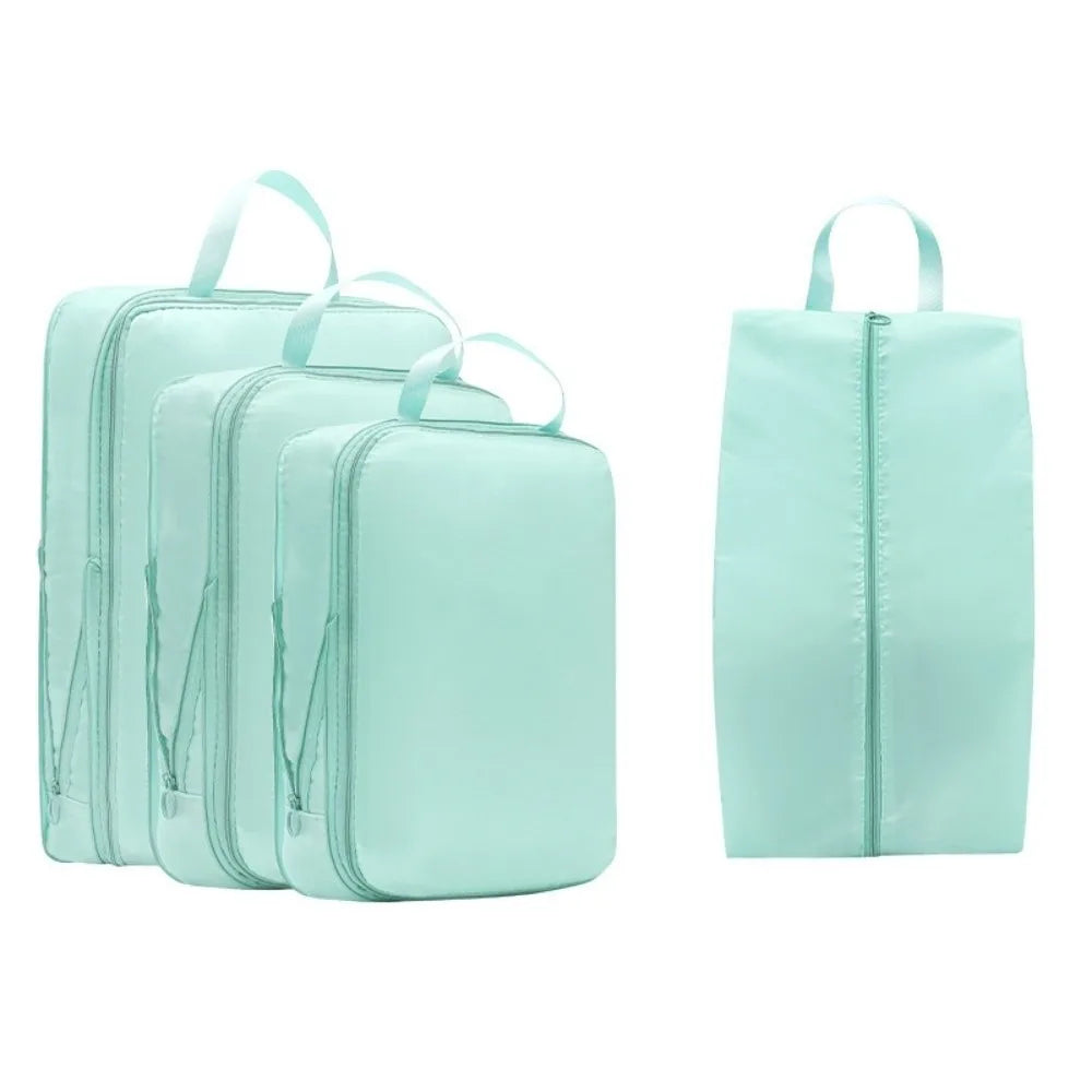 4pcs/set Large Capacity Luggage Compartment Packing Bag Lightweight Multifunctional Travel Storage Bag Cloth Separate