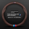 Car 3D Embossing Ventilate Steering Wheel Cover For BMW M Power M3 M4 M5 E36 E39 E46 E60 E90 F10 F15 F20 F25 F30 G30 X1 X3 X5 X7