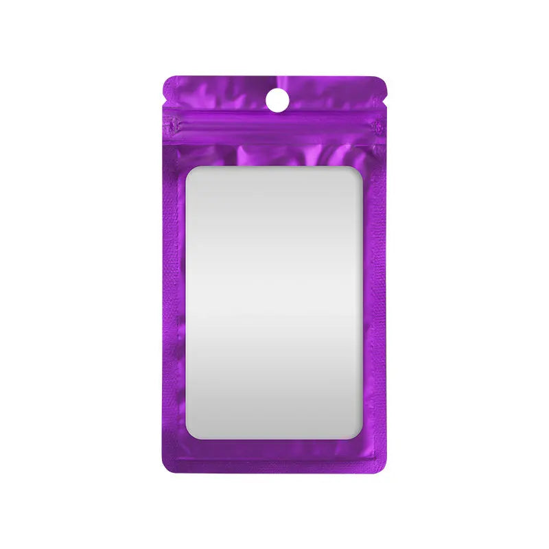 100 Colorful Aluminum Foil Ziplock Bags for Jewelry Storage, Matte Bags, Sealed Gift Packaging Bags, Printed Logo