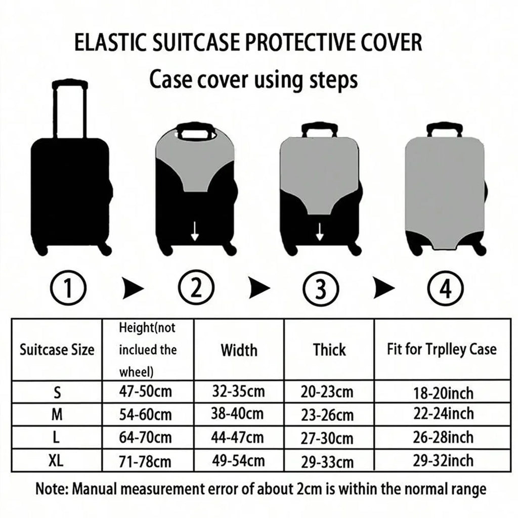Eastern Dragon Pattern Luggage Protective Cover, suitable for 18-32 inch luggage covers, luggage handle gloves, travel accessori