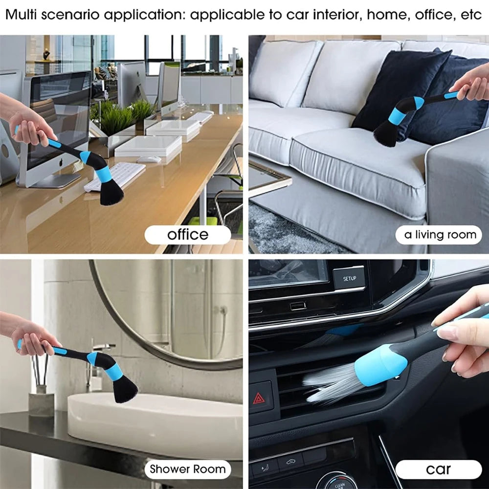 Wheel Rims Clean Brush Air Conditioner Air Outlet Cleaning Brushes 3PCS Elbow Sweeping Tools Car Interior Detail Cleaning Brush