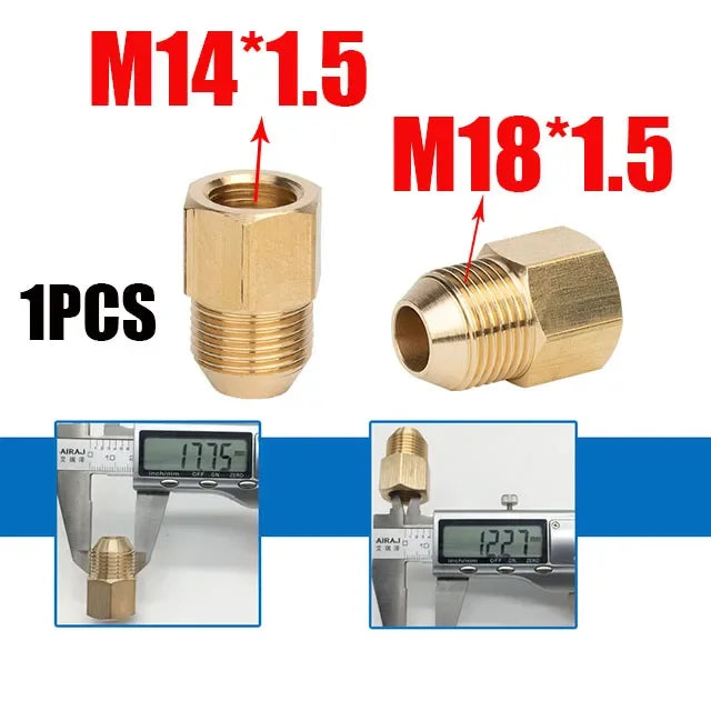 Reducing Brass Fitting 3/8" 1/2" M14 M18 M22 Thread Connector Male Female Adaptor Pressure Washer Gun Hose Connector