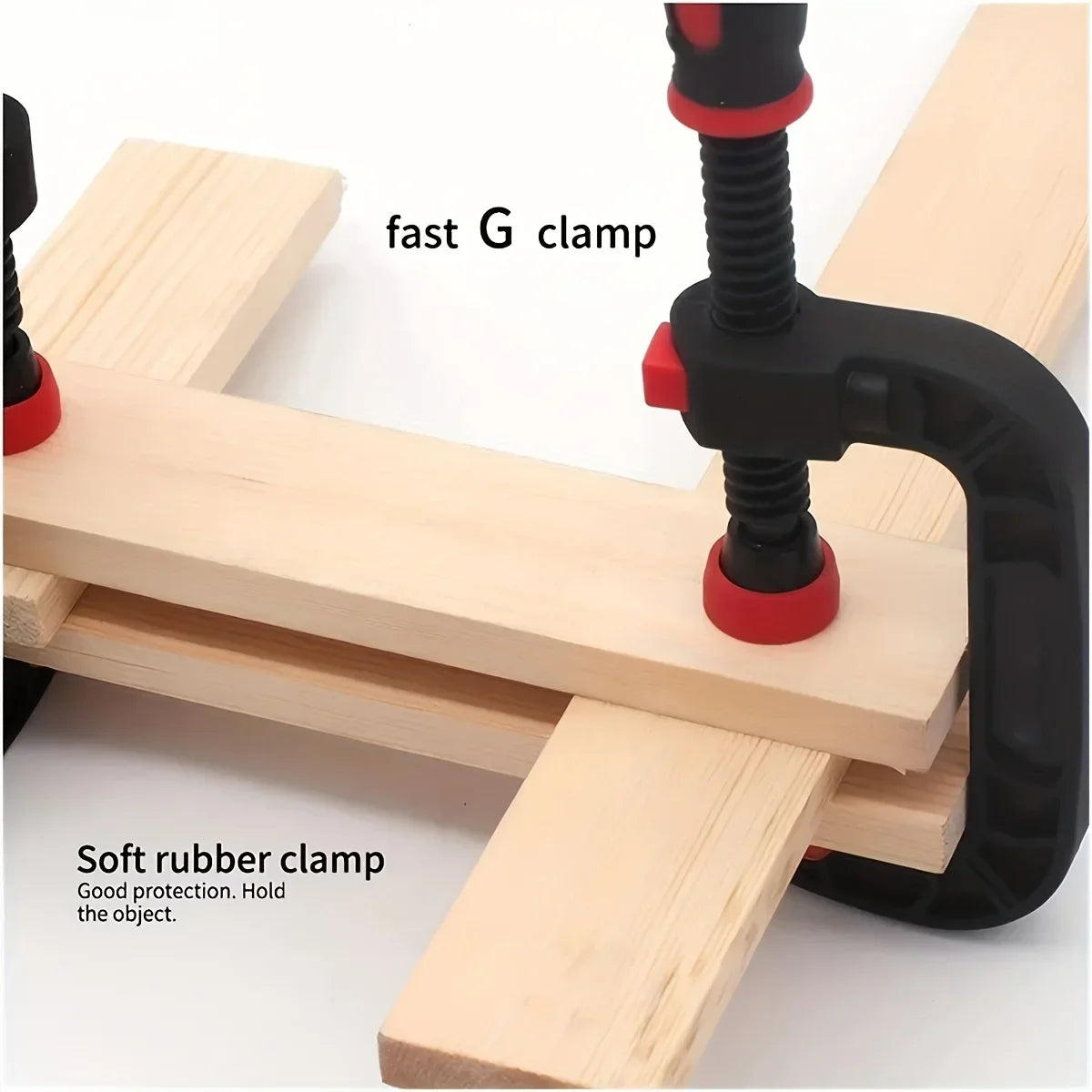 7-inch Heavy-Duty Spring Clamps Strong G Type Plastic Clamp Quick Release 2 Inch Jaw Opening for Woodworking DIY Carpentry Tools