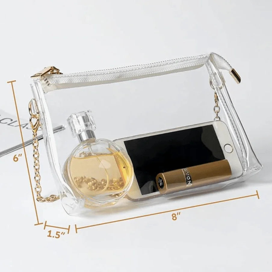 Transparent Envelope Shoulder Bag,Mini Bag Clear Pvc Adjustable Strap For Daily,  Clutch Clear Purse Crossbody Shoulder Bags Stadium Approved Bags