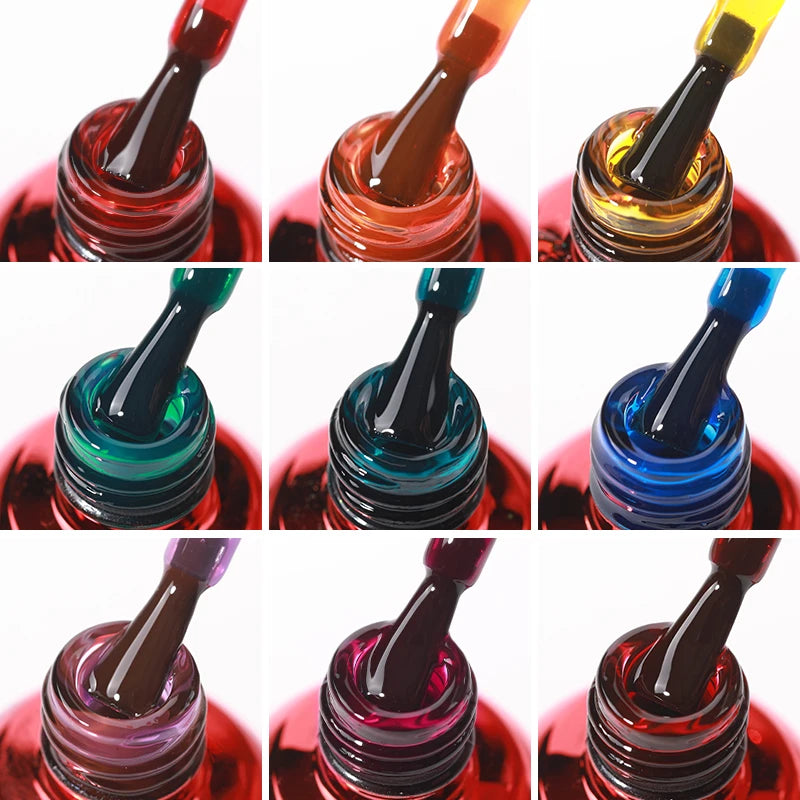 AS 15ml Translucent Amber Gel Nail Polish Brown Colour Varnish Gel Long Lasting Semi Permanent Tortoiseshell Nails Vernis