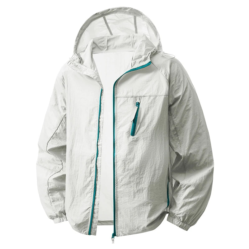 JNLN Summer Windbreaker Men Women Lightweight Sun Protection Jacket Unisex Camping Climbing Hiking Outdoor Sports Anti-UV Coat