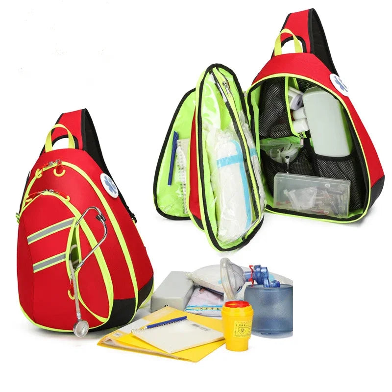 First Aid Kits Emergency Medicine Sling Crossbody Backpack Men Doctor Nurse Shoulder Chest Bags for Travel Cycling
