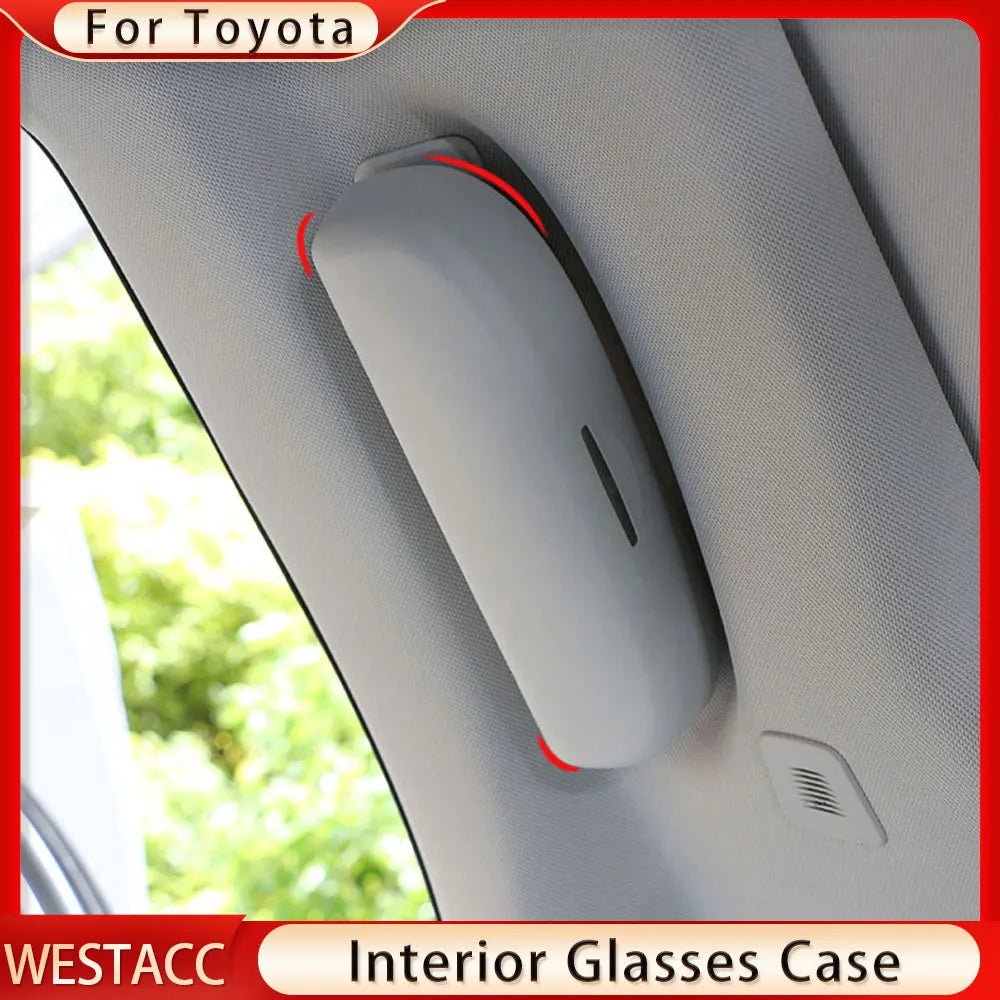 Car Glasses Case Sunglasses Holder for Toyota Corolla CHR Camry RAV 4 Levin Highlander Sunglasses Storage Box Accessories