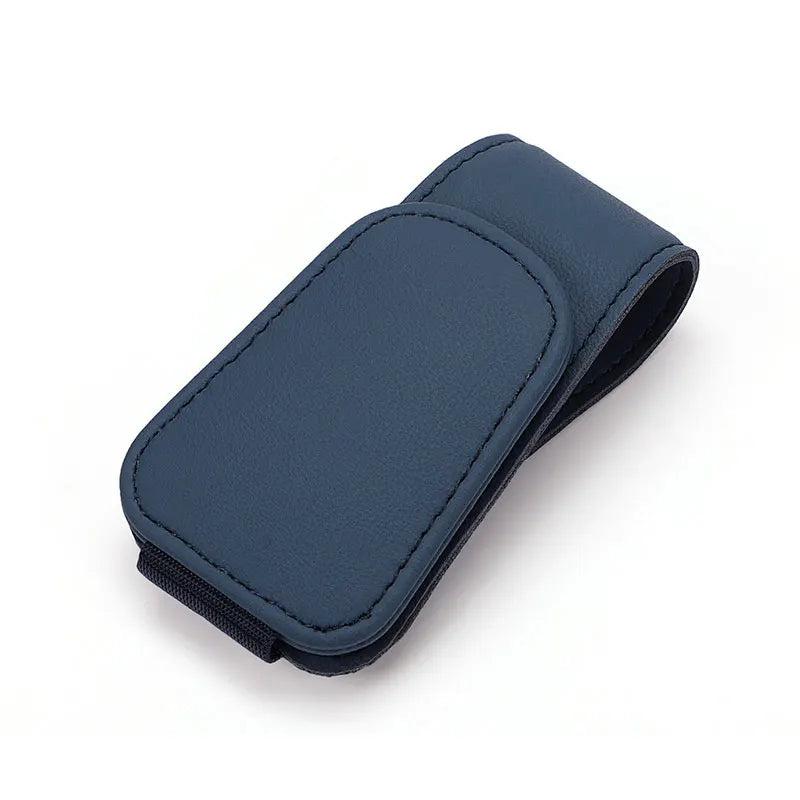 JFBONIN Universal Car Auto Sun Visor Eyeglass Hanger Clip Leather Glasses Holder Magnetic Multi-Function Automobile Accessories