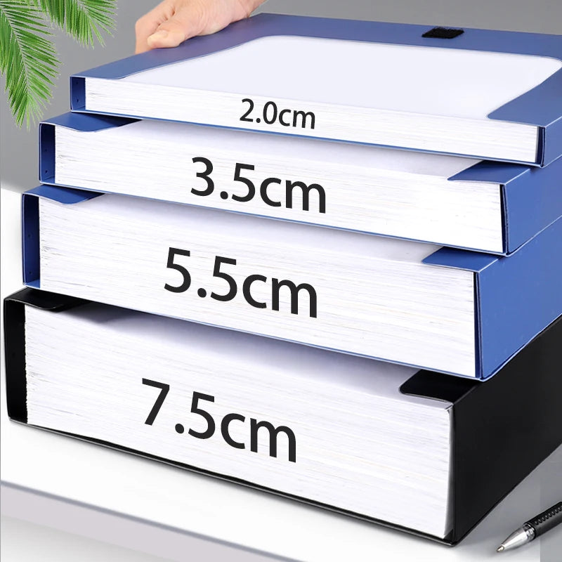 Thickened Large Capacity File Organizer For Desk Document File Box Storage Bag Standing Test Paper Bag 2.0cm 3.5cm 5.5cm 7.5cm
