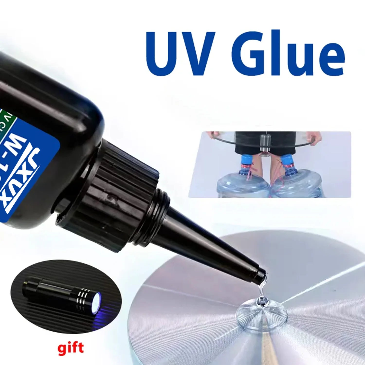 High-Strength UV Epoxy Adhesive UV-Curable Glue DIY Model Making (For use with UV curing lamps)