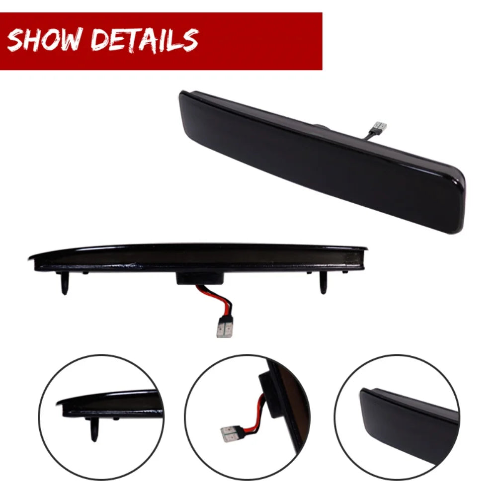 For Mercury Mountaineer 2002-2010 Car Red LED Rear Bumper Side Marker Parking Lights Running/Driving Lights Fender Flare Lights