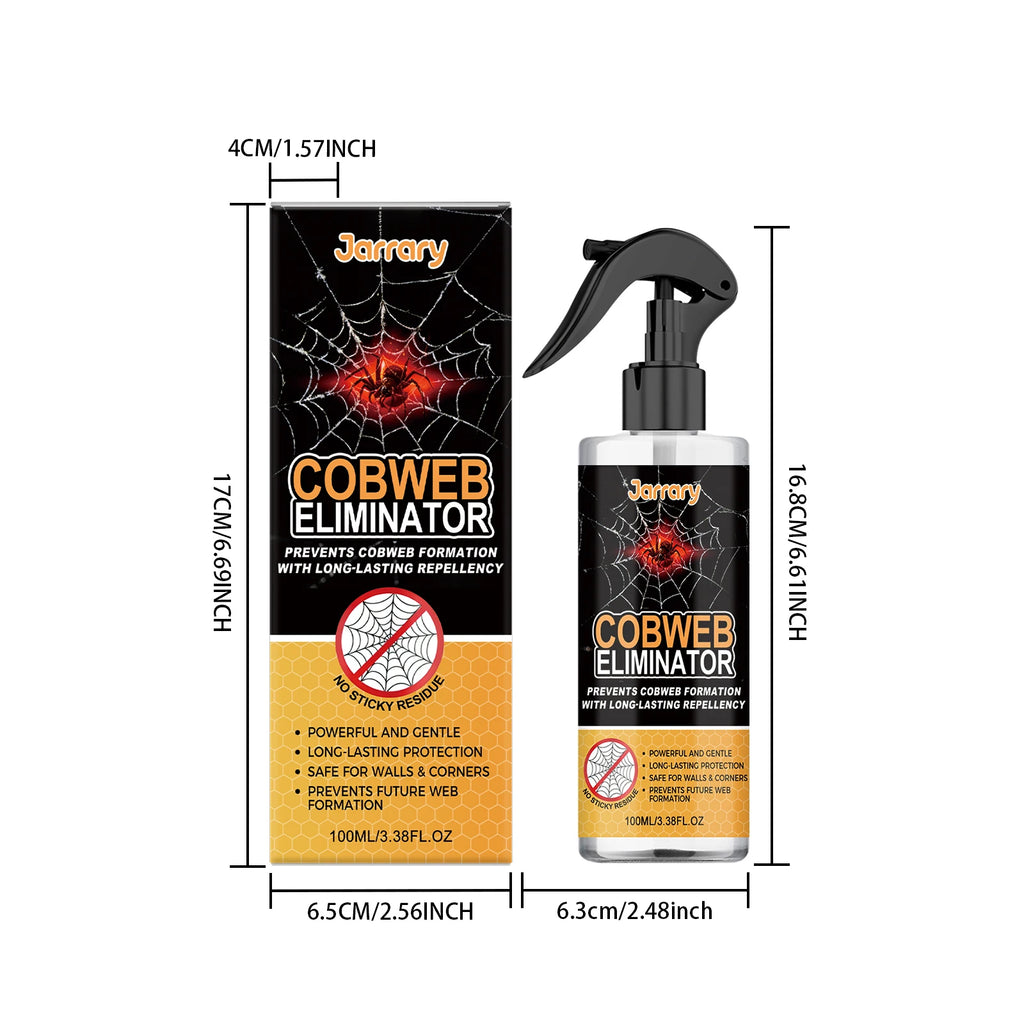100ML Spider Cobweb Eliminator Long Lasting Spray Prevent Spiderweb Formation Spider Killer Clean Tools for Indoor and Outdoor