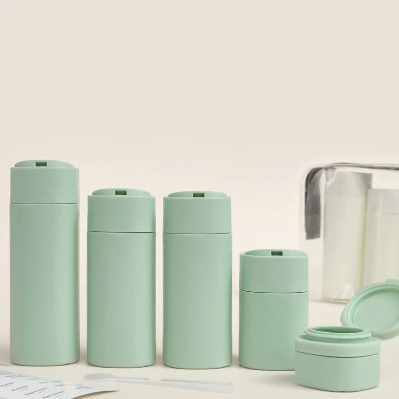 4PCS/Set Soft Squeeze Empty Refill Bottle Portable Travel Dispenser Container For Shampoo Shower Gel Cosmetic Liquid Storage