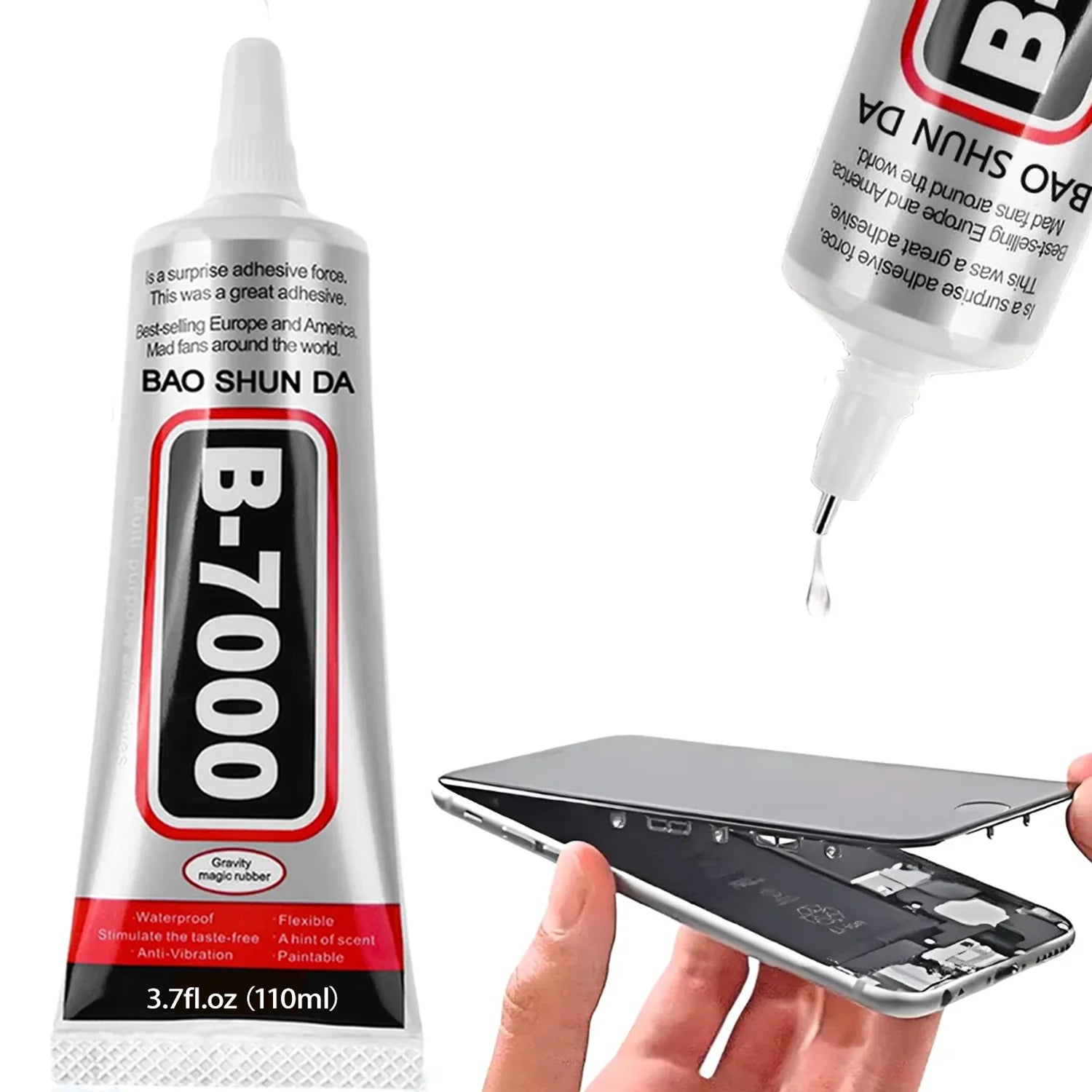 B-7000 Phone Glue,  Repair Tools for Electronic Screen Multi-Function Phone Repair Glue Craft Adhesive Kit for Electronic Screen