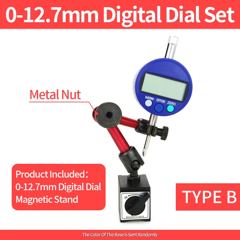 Dial Indicator Magnetic Base Holder Stand Micrometer Measuring Tools Lever Dial Gauge Precision Indicators Measurement Tool