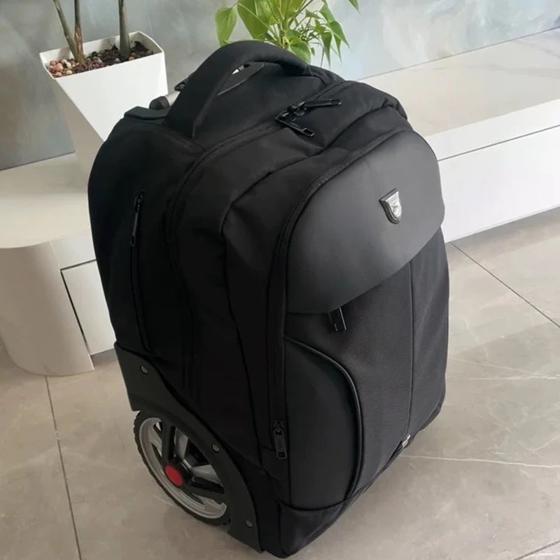 New design trolley rolling luggage big wheel trip shoulder bag travel men/women large-capacity suitcase light boarding valise