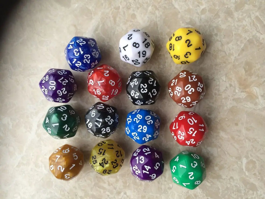 1 Piece Dice Colorful Digital Dice Puzzle Game  30 Sided Dice