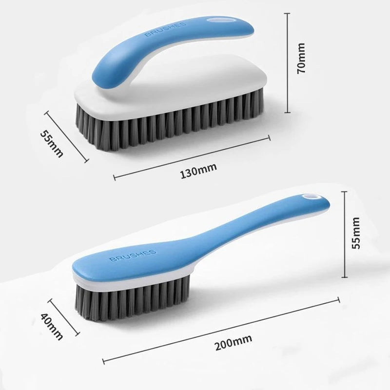 2Pcs Shoe and Laundry Brush Set Soft-Bristle Household Brush Multifunctional Cleaning Shoe Brush