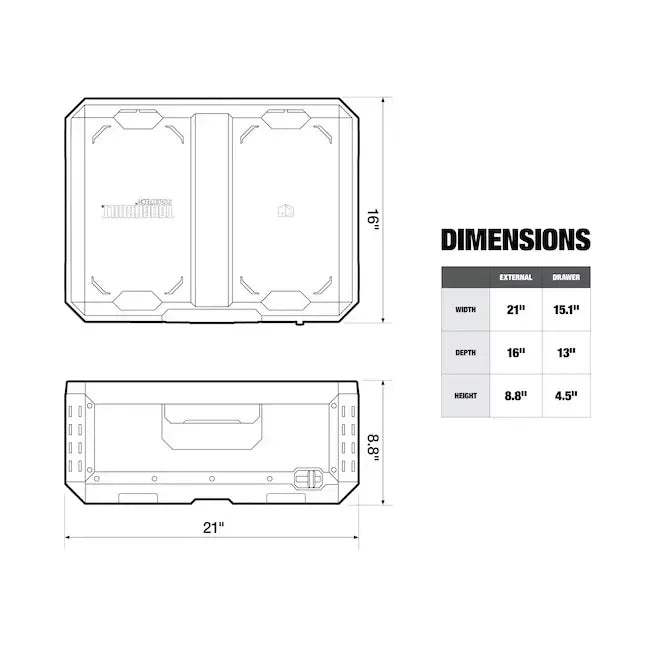 TOUGHBUILT STACKTECH Pull-out Toolbox Stacking Combination Hardware Parts Compartment Organizer Tool Accessories