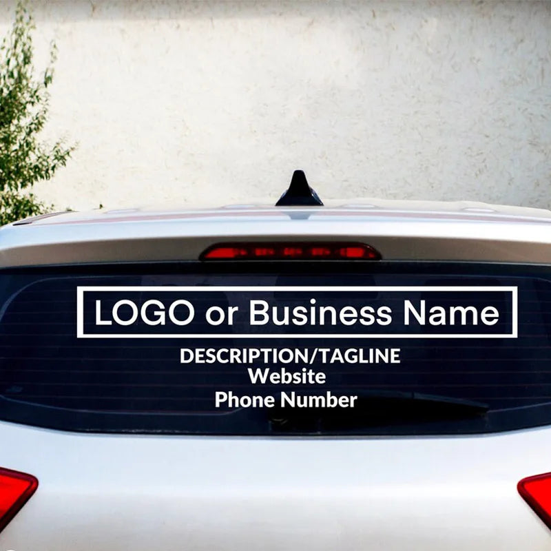 1PC Personalized Business Advertising Text Vinyl Sticker For Car Window Decor Custom Commercial Auto Rear Windshield Decal