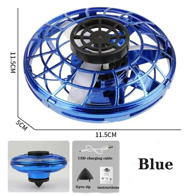 NEW LED Flying UFO Spinner Fingertip, Upgrade Flight Helicopter Gyro Flyorb Hover Ball, Mini Drone Aircraft Toy Children's Gifts