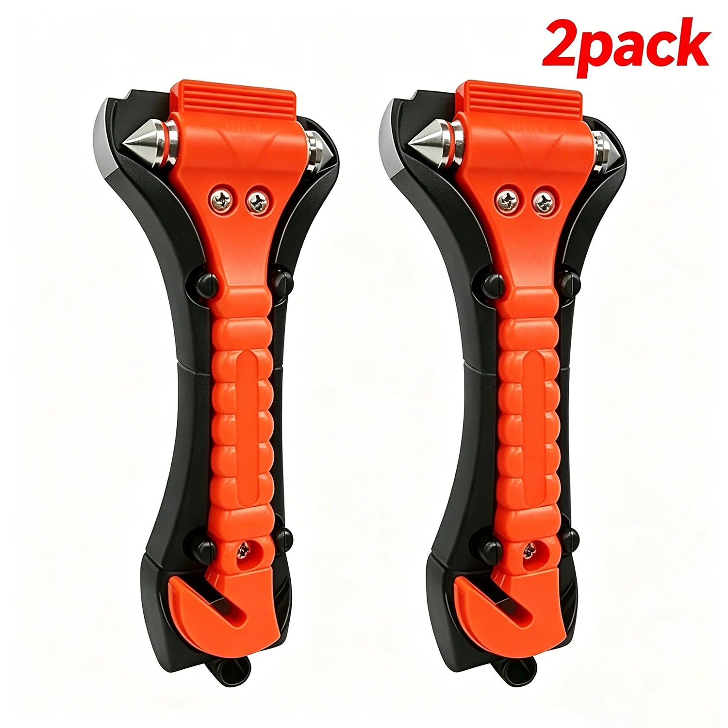 1/8PCS Emergency Escape Hammer, Car Safety Tool with Seat Belt Cutter & Window Breaker, Red Survival Tool for Camping Driving