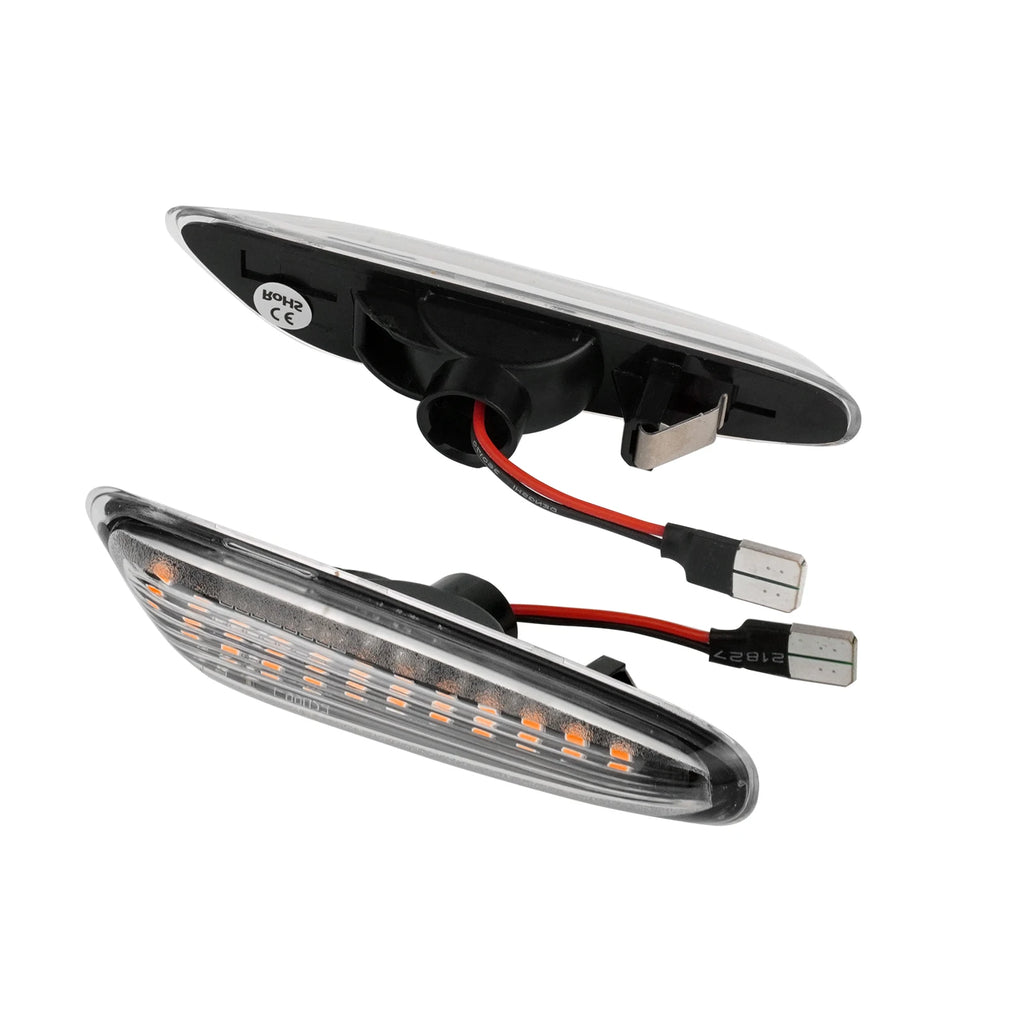 2X Clear Lens Amber LED Side Indicator Turn Signal Repeater Light Lamp For BMW 3 Series E90 E91 E81 E82 E87 E88 Not M-Sport
