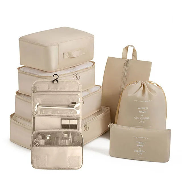 Travel Organizer Trip Storage Bags Suitcase Packing Cubes Cases Portable Wardrobe Luggage Clothe Shoe Organizer Pouch Toilet Bag