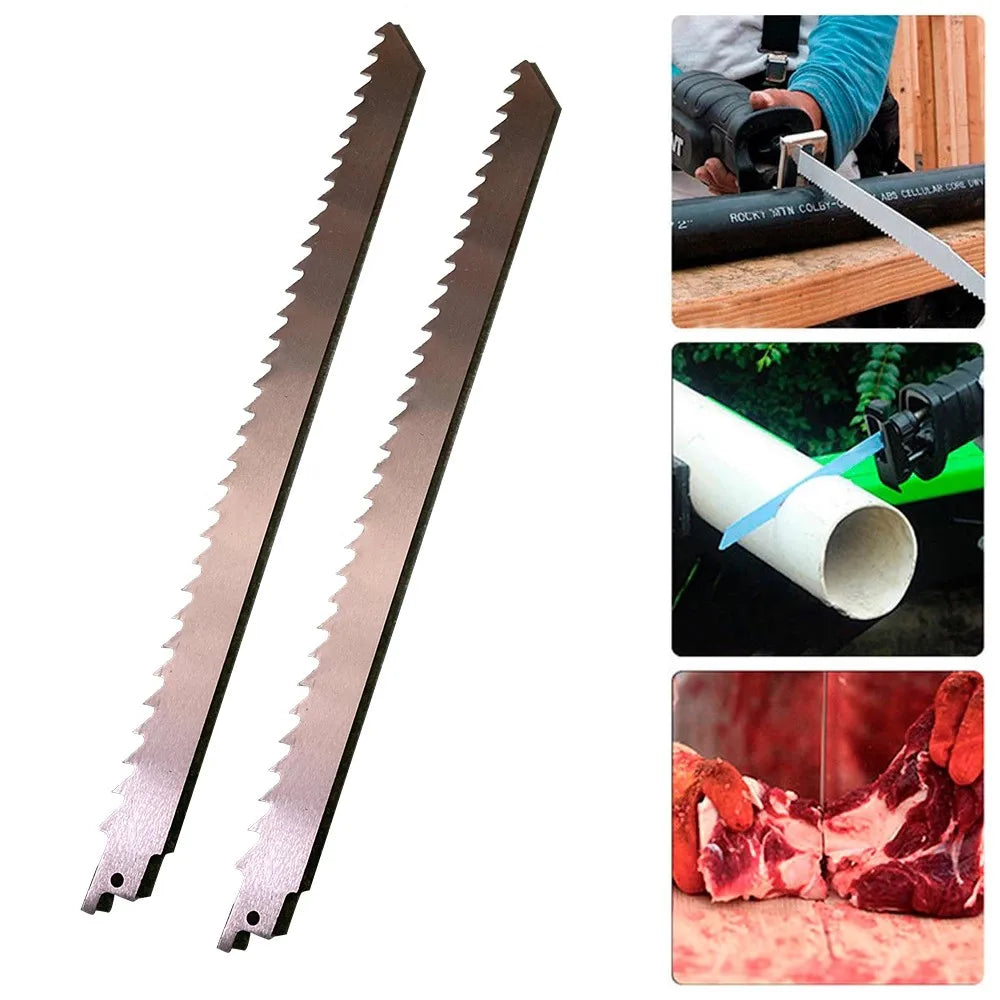 2pc S1211K 300mm Reciprocating Saw Blades Stainless Steel Wood Pruning Saw Blade For Plastic Pipe Metal Cutting Tools Silver