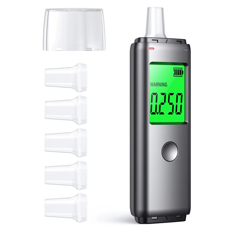 Professional Breath Alcohol Tester, LED Display Automatic Breathalyzer Alcohol Test, Rechargeable Alcohol Tester Tools