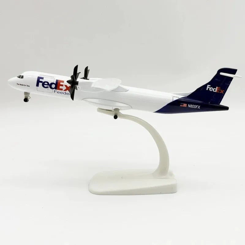 ATR Federal Aviation 20cm Alloy Metal Aircraft Model Toy with Landing Gear Wheels Adults Fun toy Static Display Model Aircraft