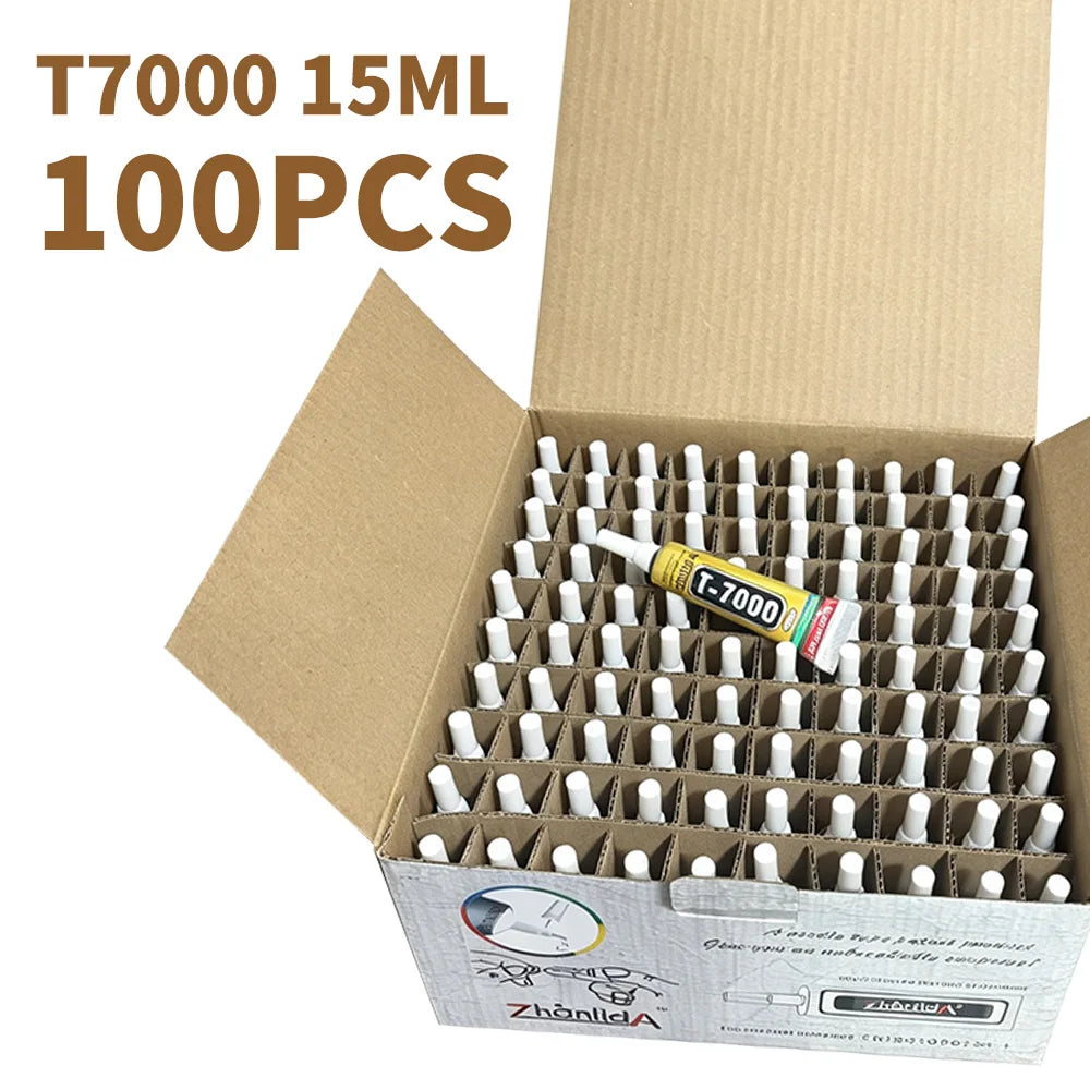 100pcs Black Glue T7000 15ml Mobile Phone Repair Jewelry DIY Adhesive Manufacturer Wholesale