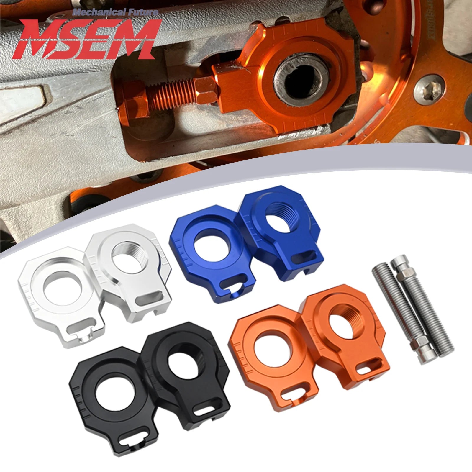 Motorcycle 20mm Rear Axle Blocks Chain Adjuster Block For KTM 85 SX 125-530 SX EXC 2000-2023 Husqvarna TC85 TC125 TC250 FC250