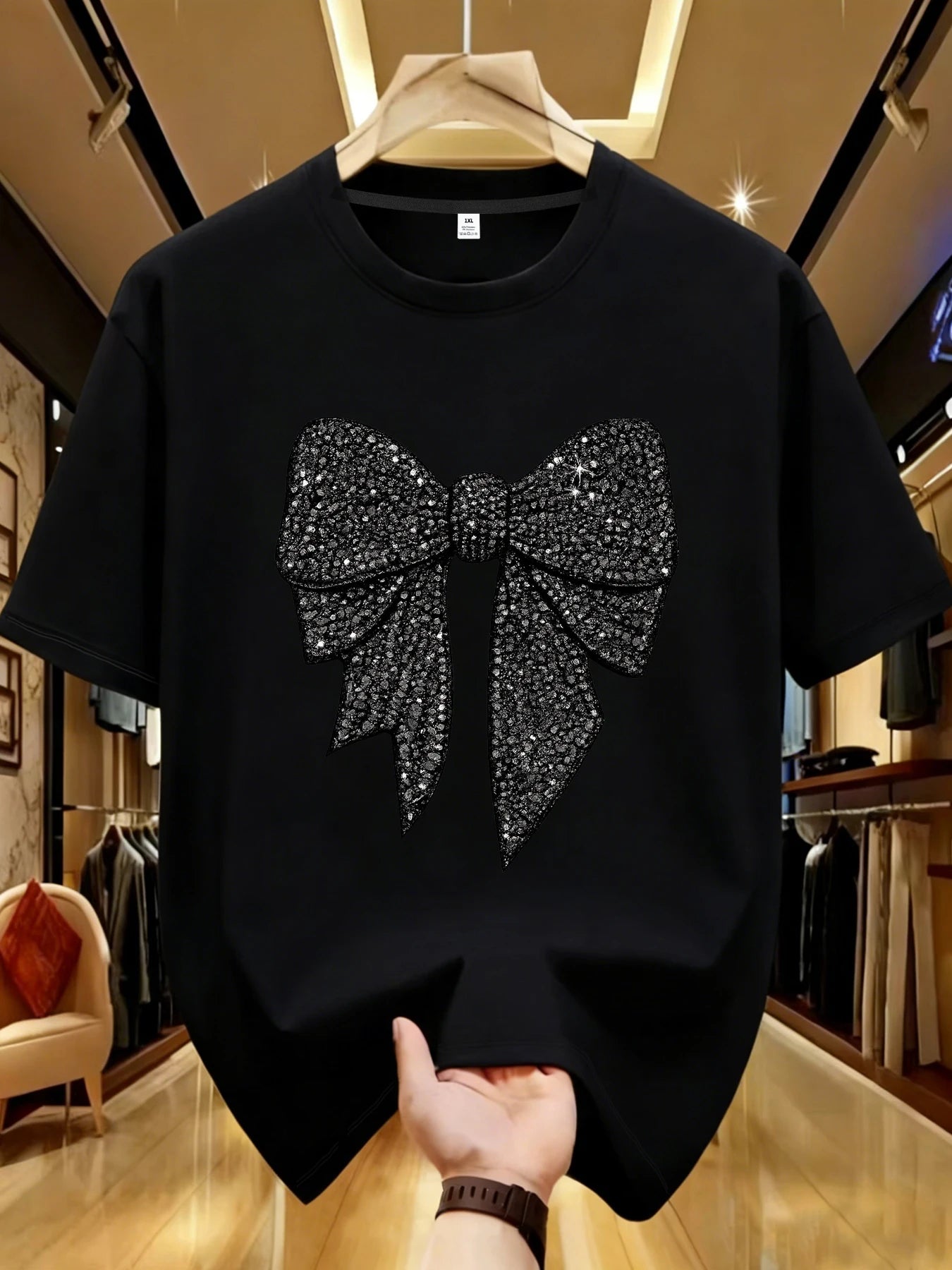【WDS01410】Creative printing plus size women's T-shirt summer casual street fashion women's Joker short sleeve T-shirt