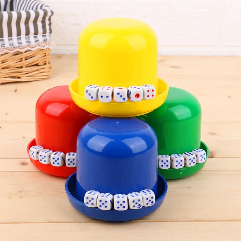 2023 New One-Piece Set Gaming Dice Set Plastic Sieve Shake Cup Tabletop Game Toys