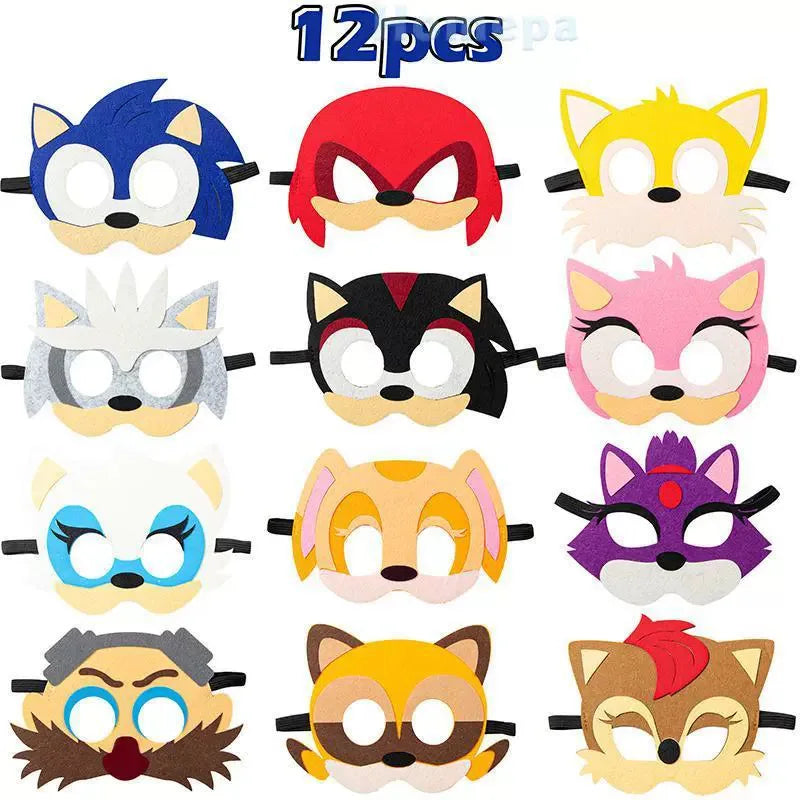 Sonic Birthday Party Supplies Hedgehog Action Figure Disposable Tableware Paper Plates Cup Knife Fork Spoon Baby Bath Toys