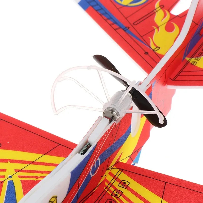 Electric Foam Glider Hand Launch Throwing Airplane with LED Light Automatic Flight Plane Model Outdoor Kids Toys Boys Gifts