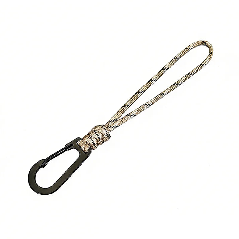Braided Paracord Keychain Lanyard Outdoor Camping Backpack Quick Release Carabiner Hook Anti-Lost  Wrist Lanyard Hiking EDC Tool