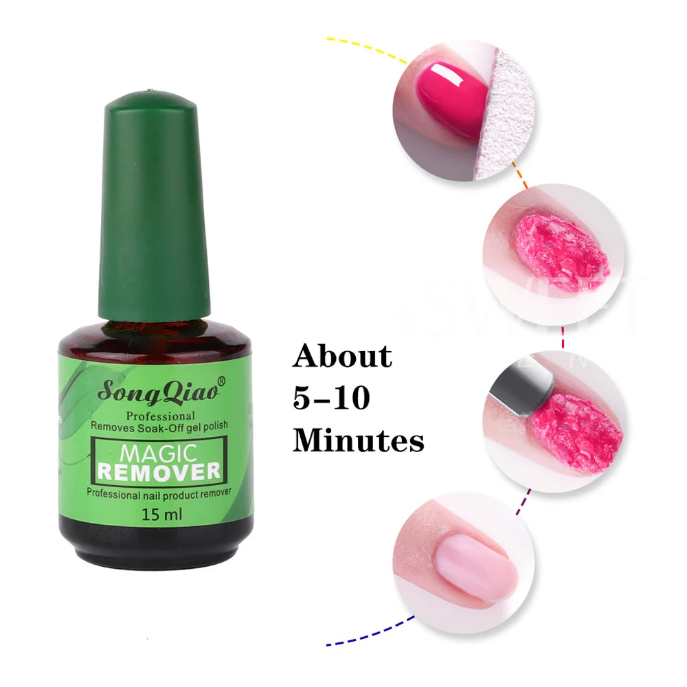 1/2/3pcs 15ml Nail Remover Burst Gel Polish Magic Fast UV LED Soak Off Function Gel Nail Art Removal Gel Varnish Manicure Tools