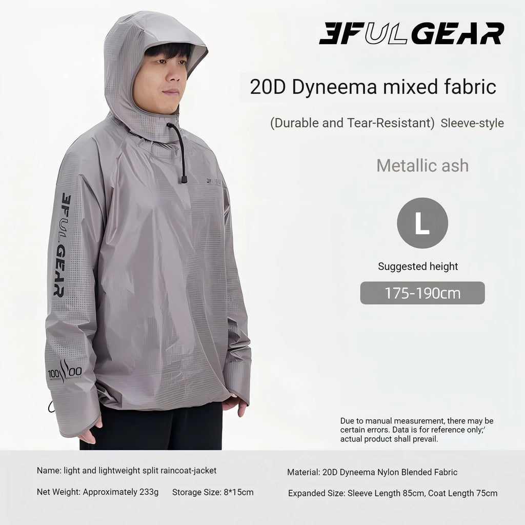3F UL GEAR M/L Outdoor Rain Gear Split-type Raincoat And Rain Pants Nylon For Hiking Cycling Off-road Mountaineering Rainproof