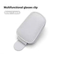Universal Car Sunglasses Clip Suitable for Car Sunshades Magnetic Leather Sunglasses Clip Ticket Clip Sun Visor Car Accessories
