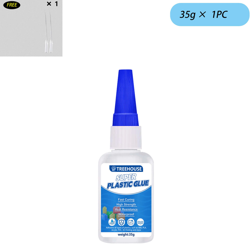 1-4Pcs Super Plastic Glue, Fast Curing Waterproof Heat Resistant Adhesive for ABS, PVC, PLA, Acrylic, DIY Crafts & Toy Repairs