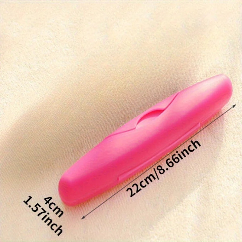 2pcs Portable Travel Toothbrush Case with Solid Color Sealed Lid, Waterproof, Dustproof and Leakproof Toothbrush Holder