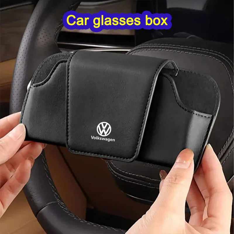 Car glasses box,leather material,stable and not falling,car accessories,for Volkswagen Passat Santana Tiguan Golf Bora Jetta