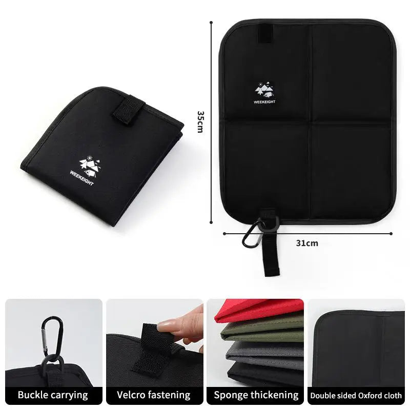 Foldable Waterproof Beach Cushion 600D Oxford Cloth Lightweight Outdoor Sitting Pad for Camping Hiking Picnic Travel