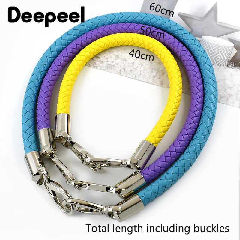 1Pc Deepeel 40-60cm PU Leather Bag Strap Handbag Handles Chain Women's Bags Shoulder Belt Metal Buckles Replacement  Accessories