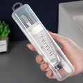 1 piece transparent portable toothbrush and toothpaste storage box, leak-proof travel toothbrush holder