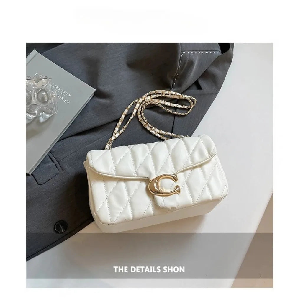 Cross-border Rhombic Embroidered Shoulder Bag Chain Messenger Bag Fashion Classic Underarm High-Quality Ladies Small Bag