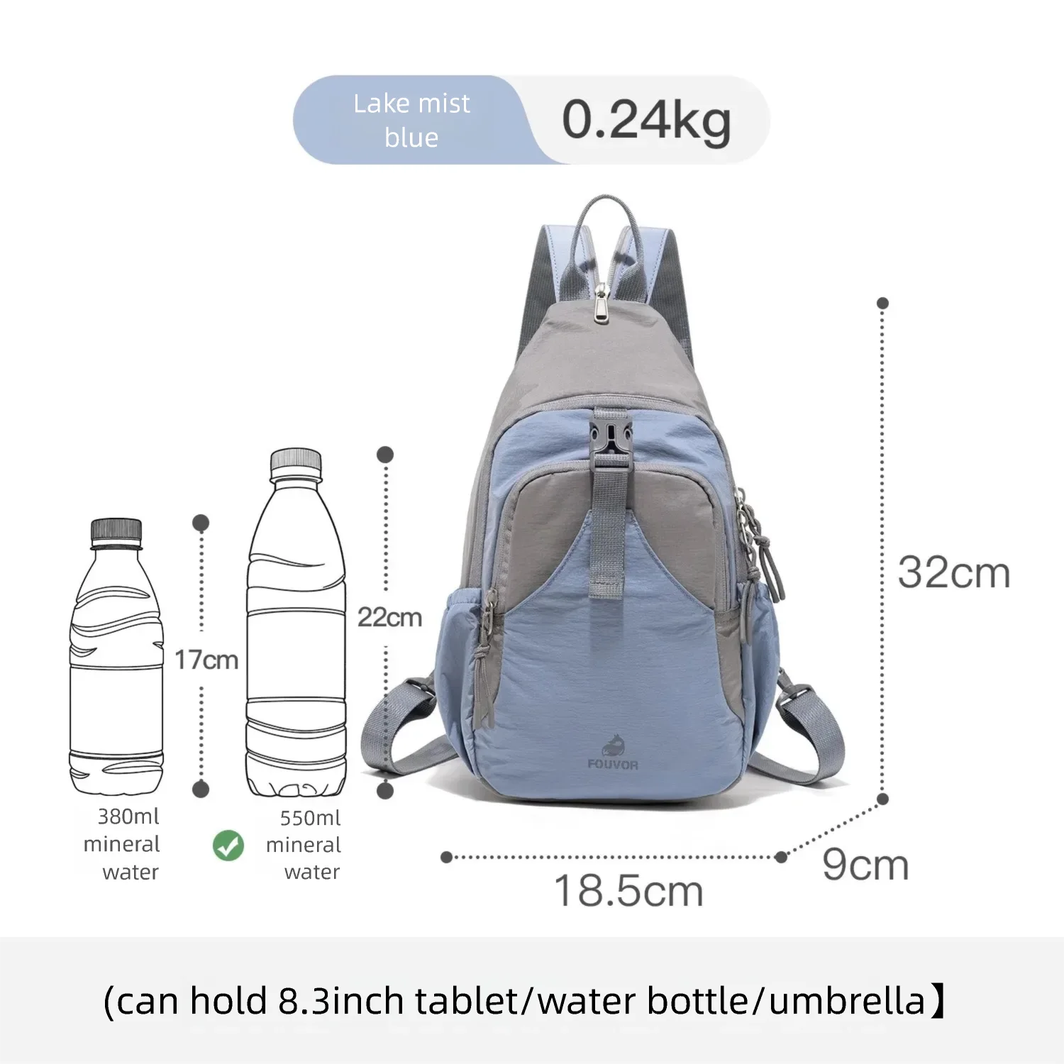 FOUVOR Women Sports Backpacks Lightweight Multi-Functional Small Cycling Hiking Outdoor Travel Crossbody Shoulder Bag 3068-20